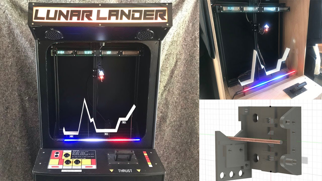 Lunar Lander Mk 2 - Arcade Machine Using A Flying Model Inspired by The Classic Game