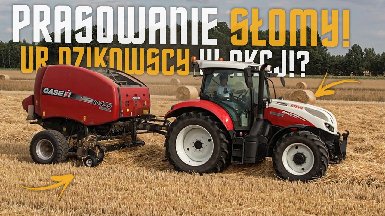 ★🔥Prasowanie Słomy 2023🔥★ Steyr 6145 & Case RB455 🔥★ UR Dzikowscy★ ★