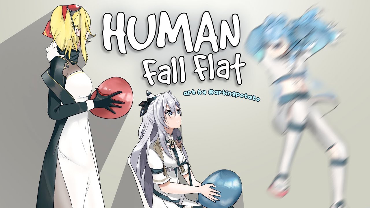 【Human: Fall Flat】JADI MANUSIA LENJEH BERSAMA HOLOH3RO??!! KITA BUTUH KERJA SAMA TIM!!