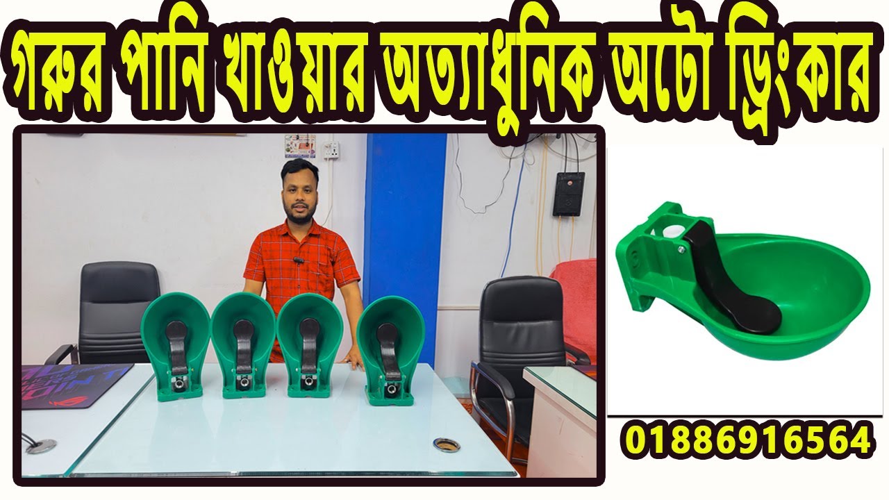 গরুর পানি খাওয়ার পাত্র | অটো ড্রিংকার | cow drinking water |  bell drinker  |  khamarer auto drinker