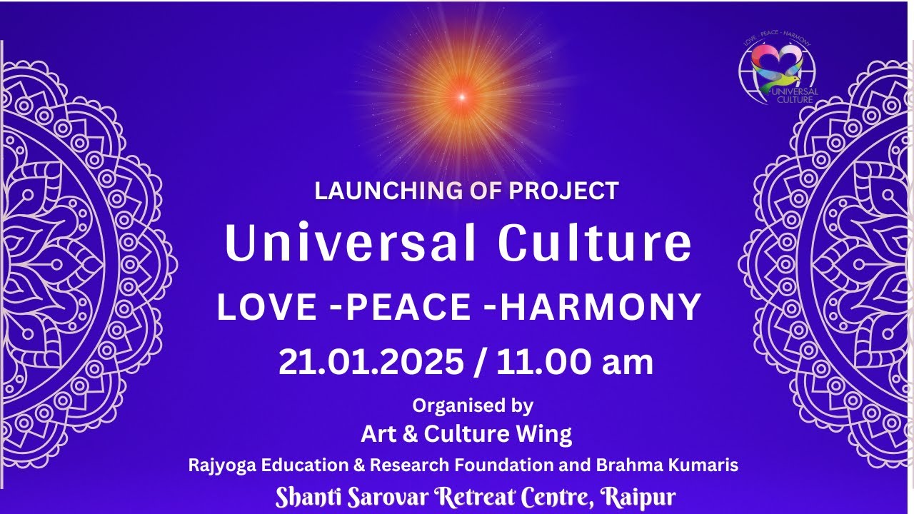 Live _Launching of Project _ Universal Culture Love, Peace , Harmony_ Art & Culture Wing _ 21.01.25