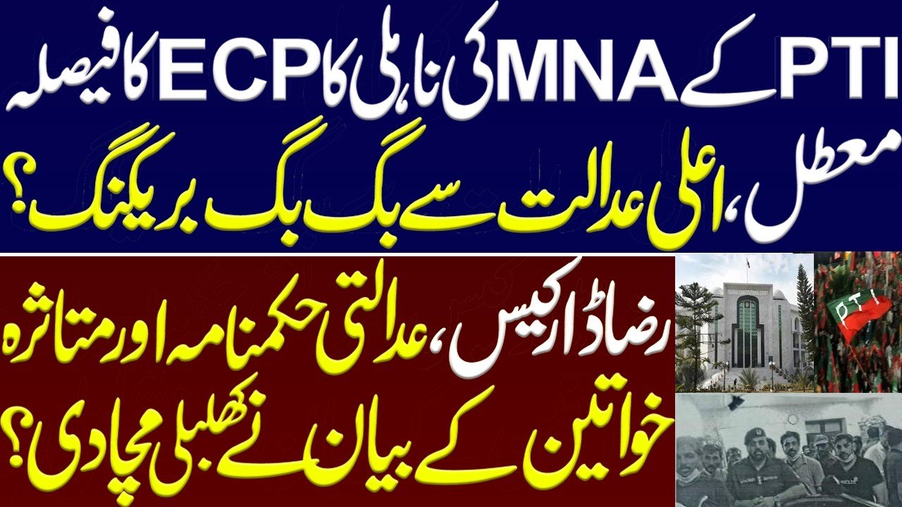 ECP&rsquo;s decision to disqualify PTI MNA suspended, Big news. Raza Dar case of foreign national women.