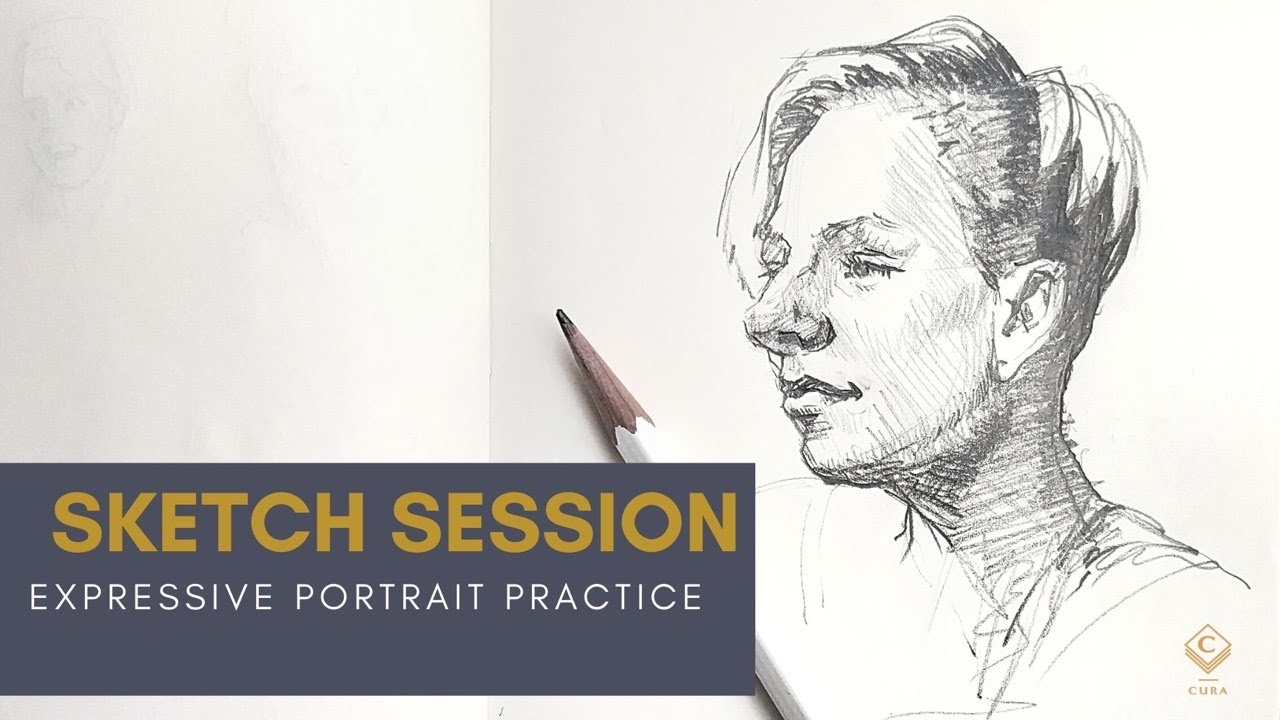 Expressive Portrait Drawing Practice; Sketch Session