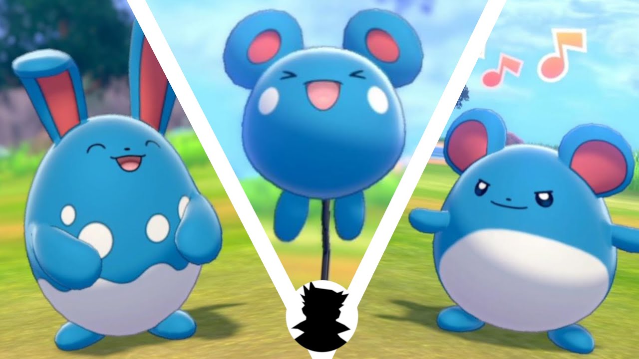 【Pokemon Camp】Azurill・Marill・Azumarill＆Shiny Evolution Cute!