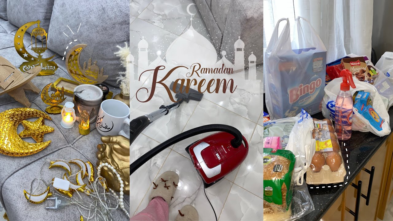 اهلا رمضان 🌙 | زينة شهر الفضيل✨| تنضيف وتسوق 🧽🛒