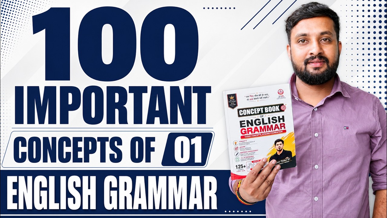 🔥 English Grammar के 100 Most Important Concepts | Class-01 || By Sandeep Thakur Sir #ssc #defence