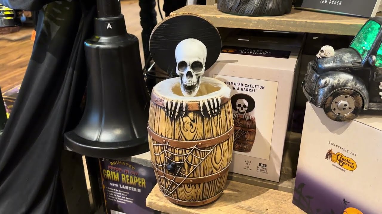 Tekky Design Animated “Skeleton In Barrel” Demo | Cracker Barrel Halloween 2025