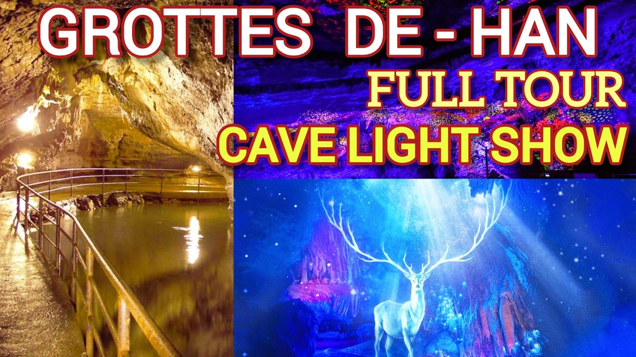 Grotten van Han - Caves of Han || Light Show in Largest CAVE of Belgium || Ardennes
