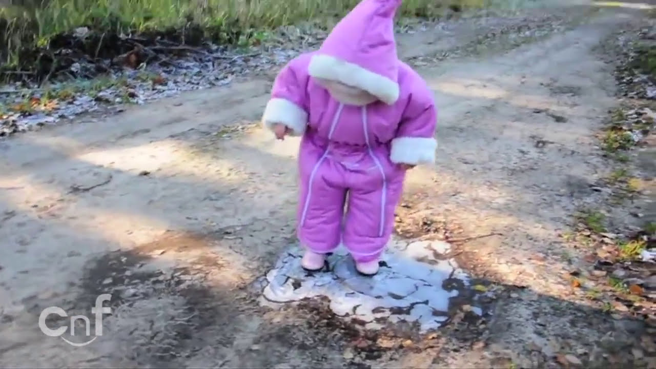 Little Girl's First Time on Ice - Adorable