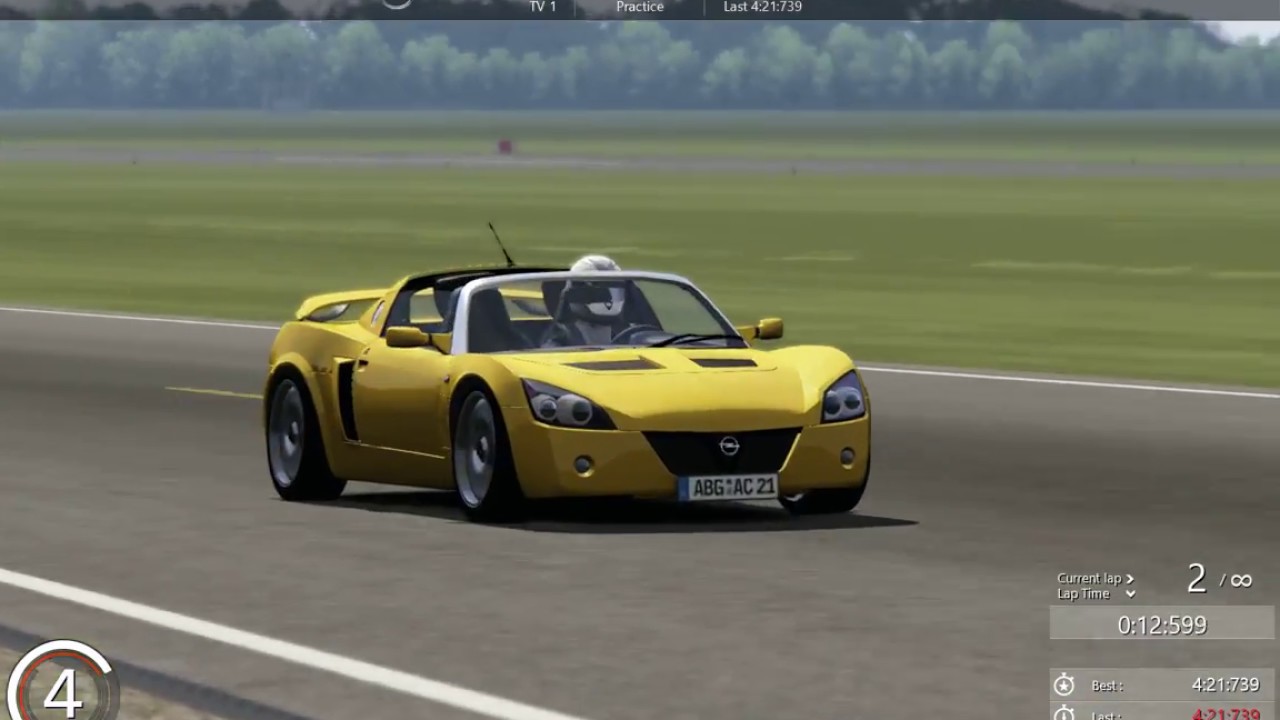 Opel Speedster Turbo 2004, Top Gear Test Track, Assetto Corsa, TV cam + onboard