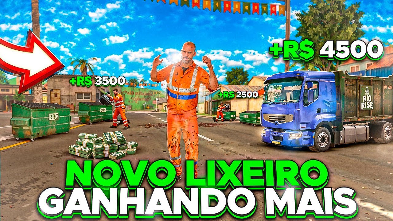 COMO GANHAR MUITO DINHEIRO TRABALHANDO DE LIXEIRO NO RIO RISE 