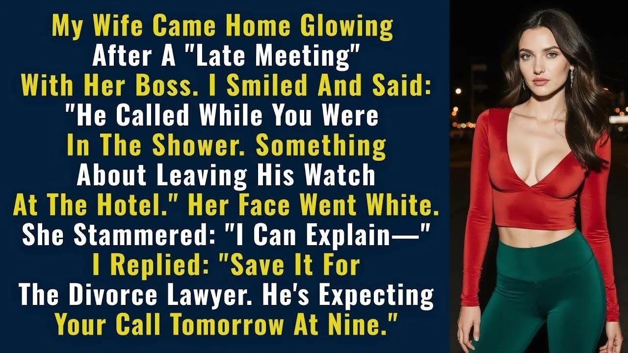 My Wife Came Home Glowing After A ＂Late Meeting＂ With Her Boss. I Smiled And Said： ＂He Called...