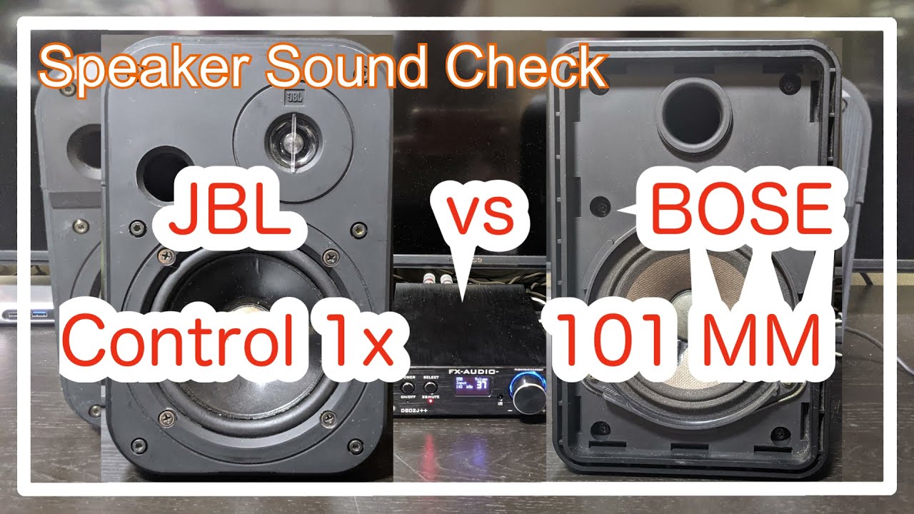 JBL Control 1x vs BOSE 101MM [Speakers Sound Comparison スピーカー音比較]