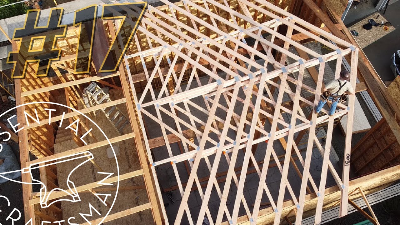 Framing is an Extreme Sport - Stacking a Roof Solo: Shop Build #17