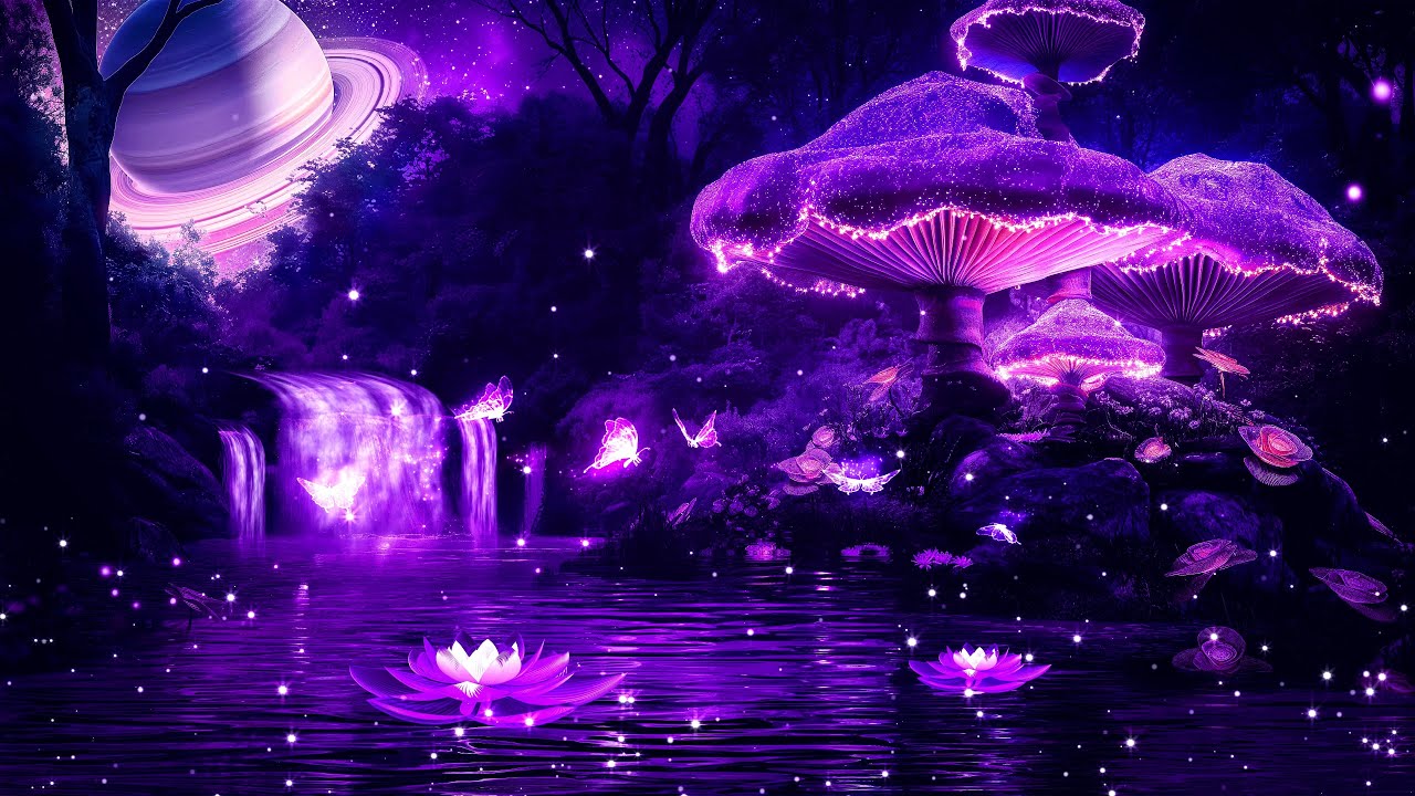 Peaceful Night 💜 FALL Into SLEEP INSTANTLY 🌸 Calm Relaxing Sleeping Music