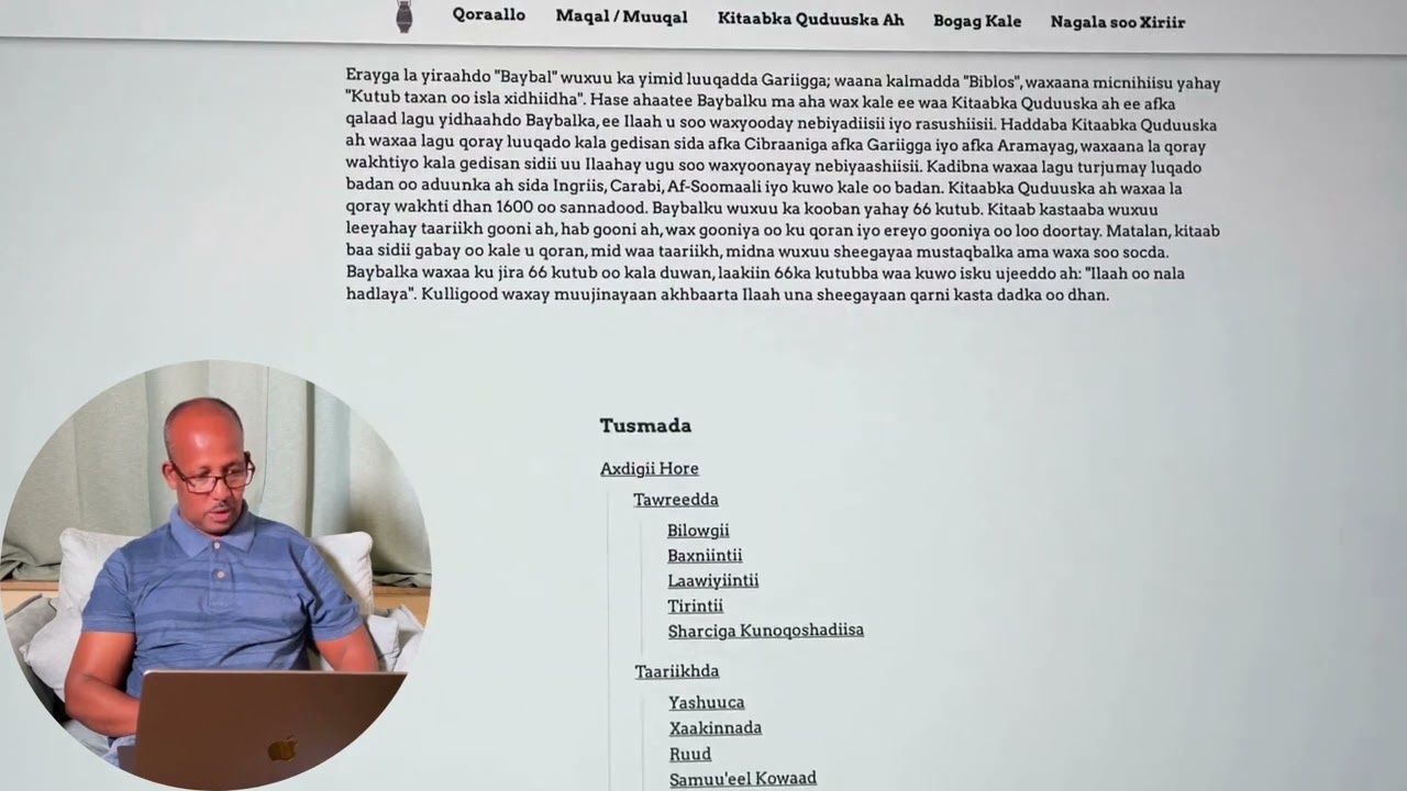 3  Akhriso Kitaabka Quduuska ah