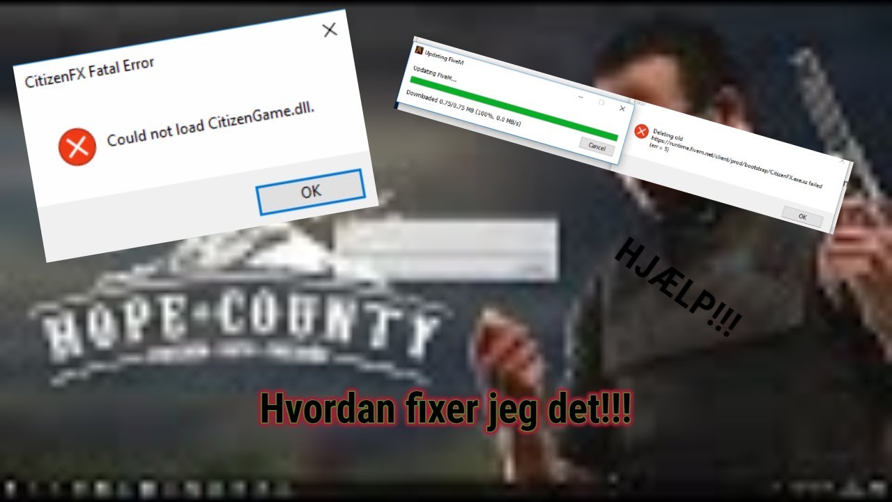 CitizenFX.exe | how to fix it ?? (Danish, but with subtitles)