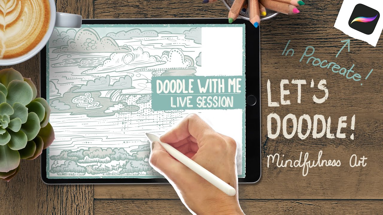 Mindful Art in Procreate - Relax & Doodle Clouds