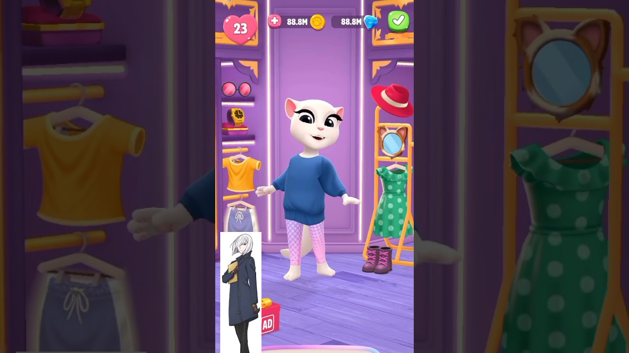 Fiona frost Makeover - 🖤💙My Talking Angela 2 #cosplay
