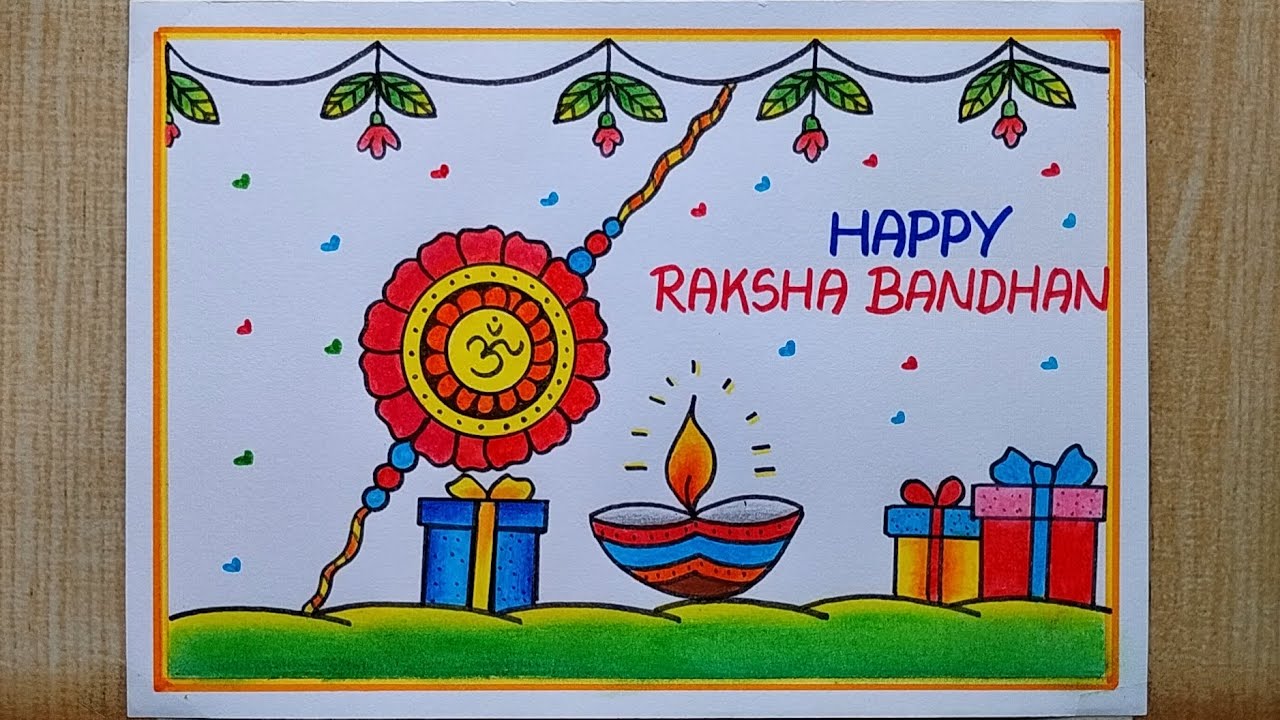 Rakha Bandhan drawing easy| Rakhi drawing| How to draw Rakhi step by step| Rakshabandhan special