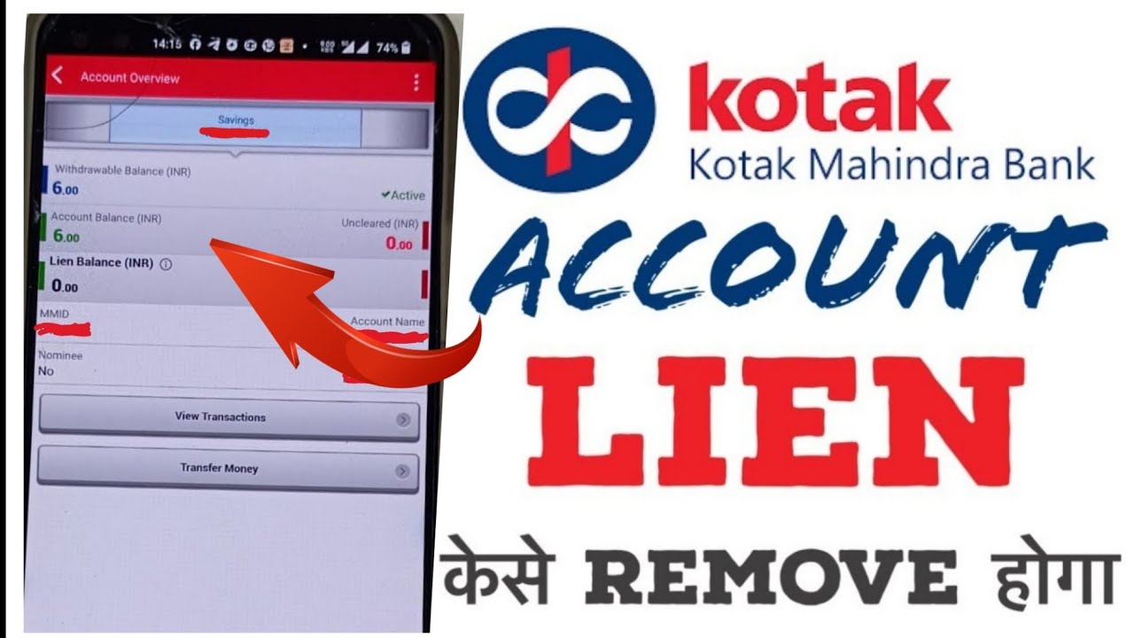 Kotak 811 Line Amount | Kotak Mahindra Bank Lien Balance Kaise Nikale | Line Problem Kotak
