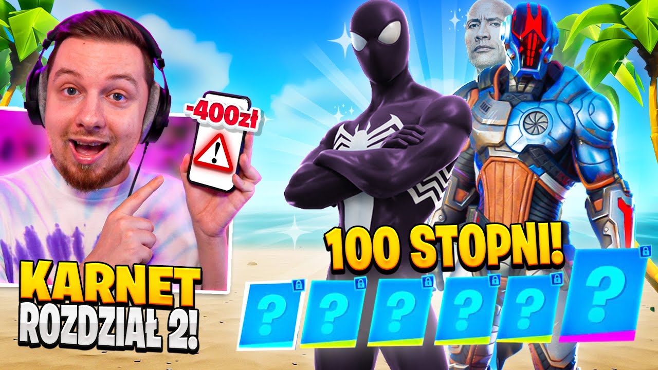 Kupiłem 100 STOPNI KARNETU w ROZDZIAŁ 3 w Fortnite 🔥 (KONKURS!)