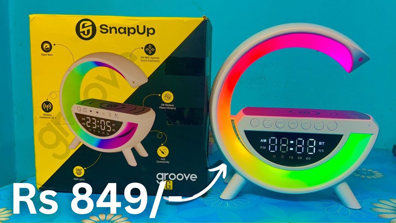 SnapUp Groove G RGB Smart Speaker Fm Radio Wireless Bluetooth Speaker | Google Shap RGB Speaker