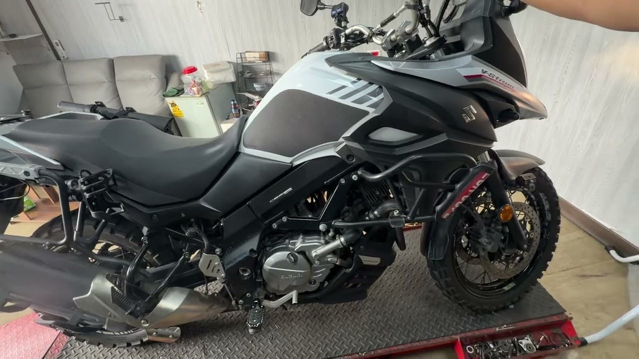 VSuzuli strom650原廠排氣管改裝調音閥門
