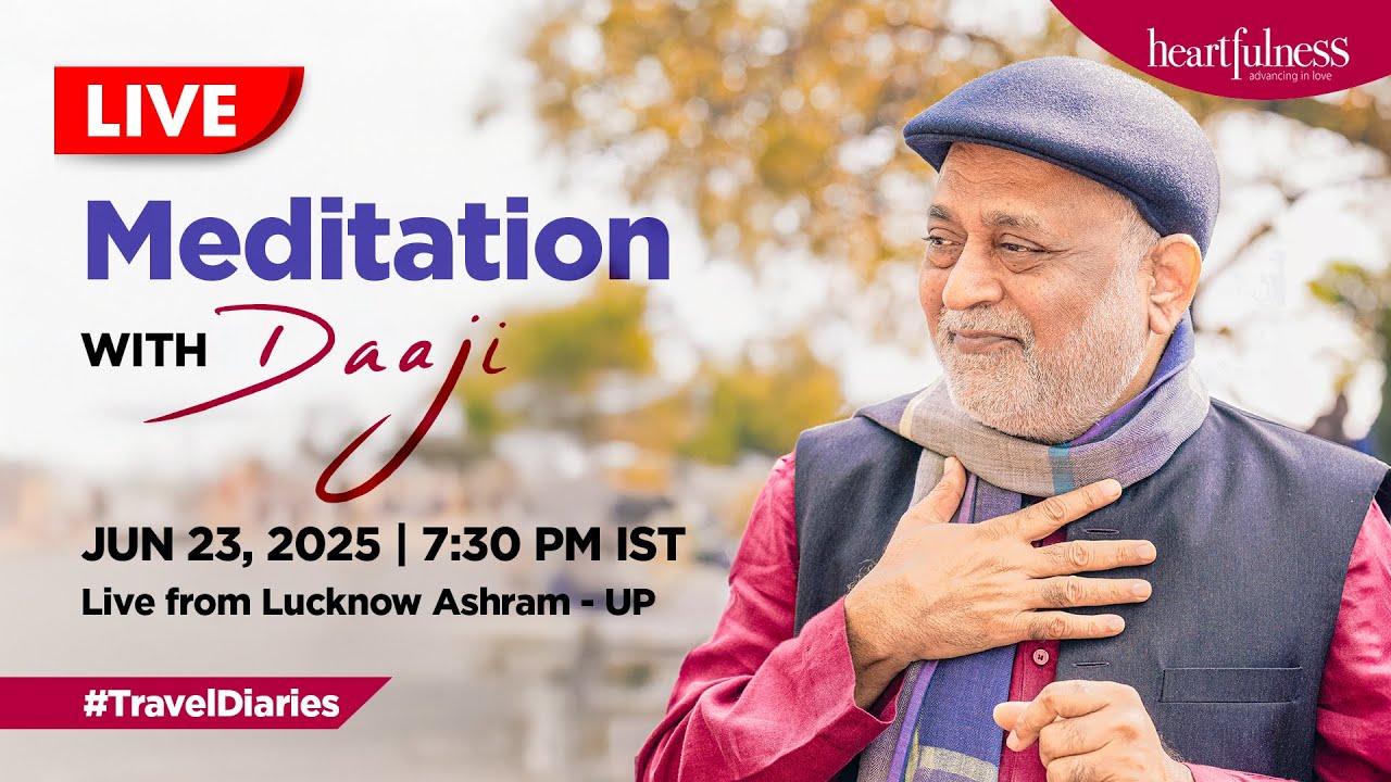 Live Meditation with Daaji | 23 June 2025 | 7.30 PM IST | Lucknow Ashram | UP | Daaji