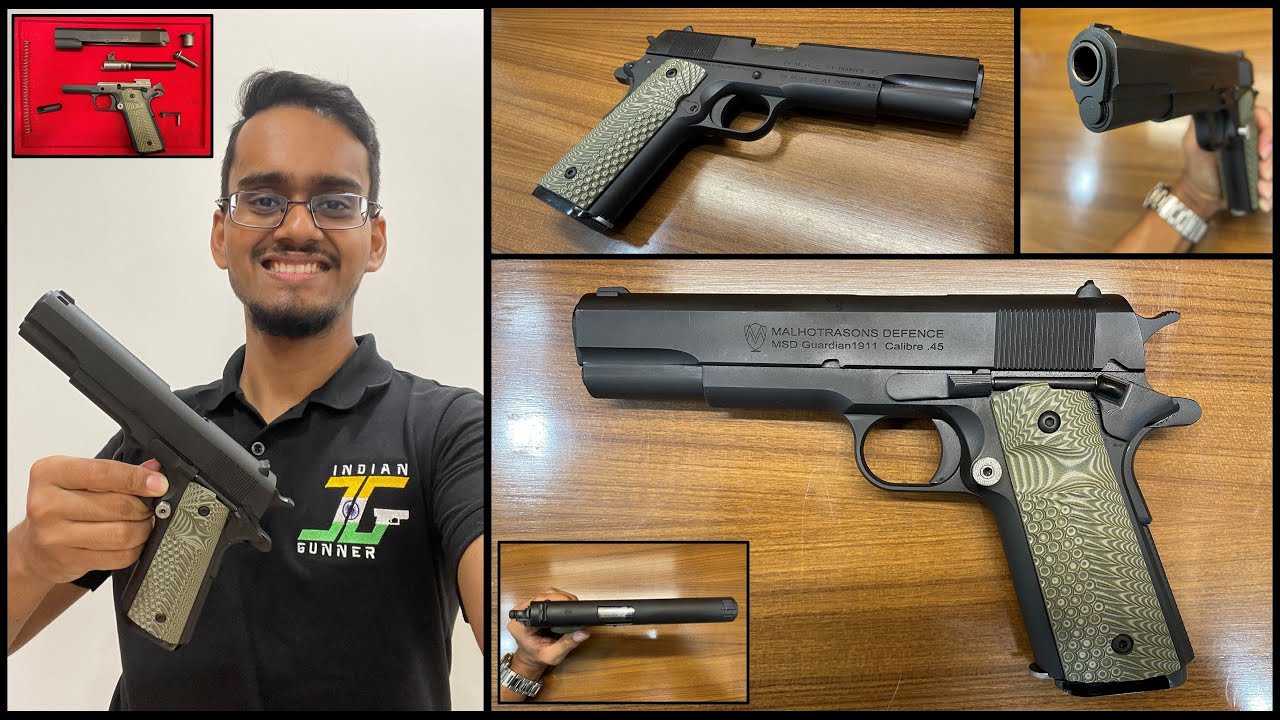 Malhotrasons 1911 Black Hawk Custom हिंदी 🇮🇳 Review! MSD Guardian pistol in .45 ACP