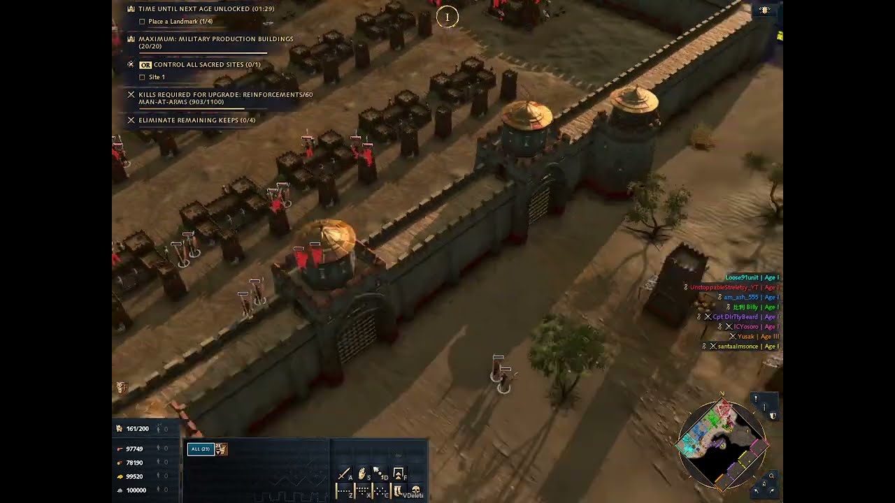 CBA Onslaught 4 vs 4 Map with Malians / Age of Empires 4