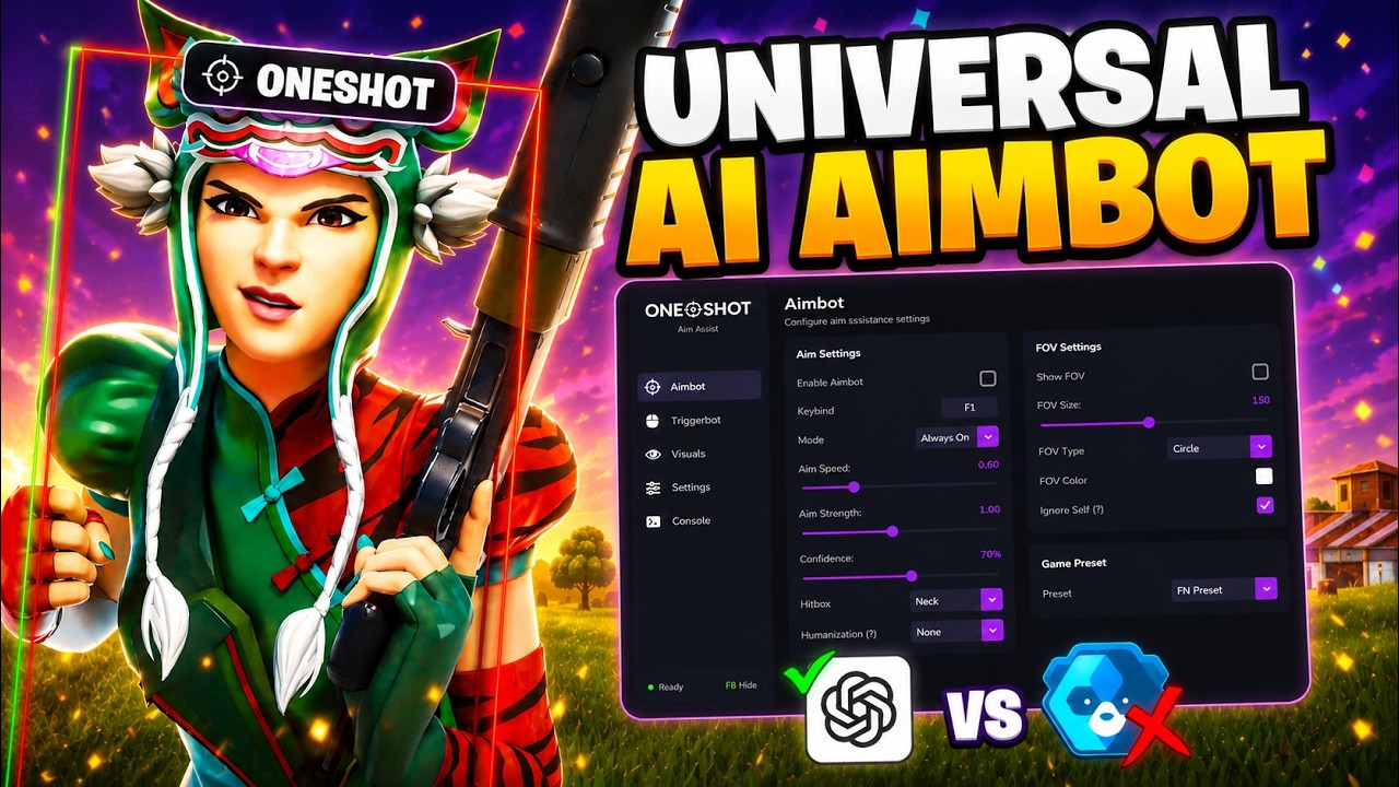 I Tested The #1 BEST Universal AI Aimbot in Fortnite.. (Can't Get Banned) ft. OneShot AI🏆