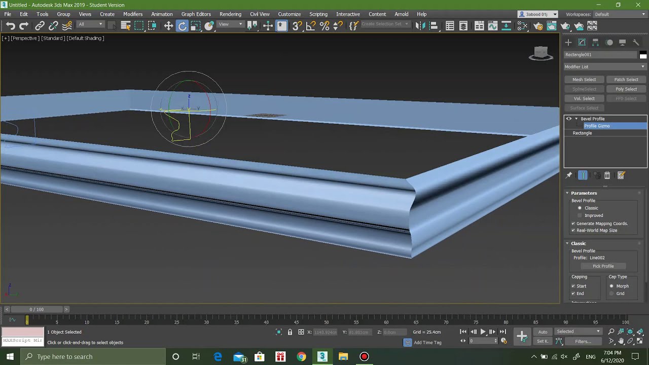 how to use rectangular spline #molding#simple#spline#как #каксделать#3dsmax2019 #كيف#howto#mold#3d