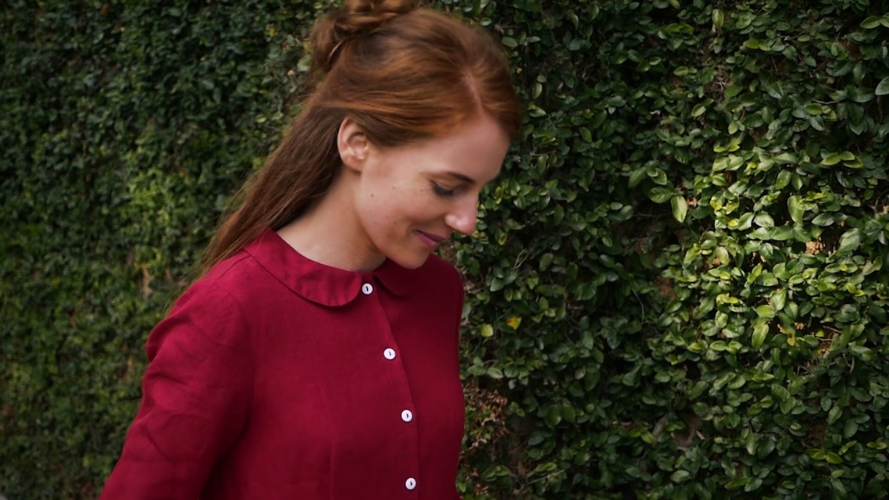 Son de Flor. Classic Dress Red Poppy