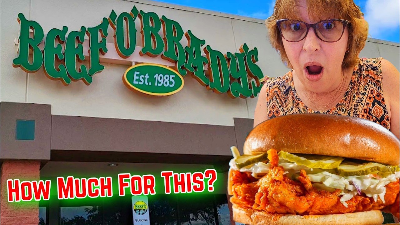 Eating Beef ‘O’ Brady’s Juicy Crispy Chicken Sandwich! This Might Be the BEST in South Lakeland!