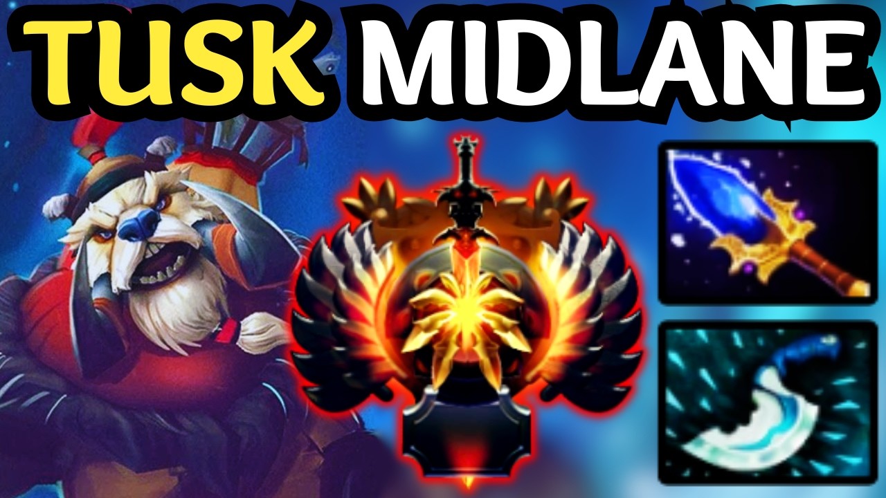 🔥 IMMORTAL TUSK MID &mdash; 20 KILLS UNSTOPPABLE PUNCH BUILD 🔥 DOTA 2