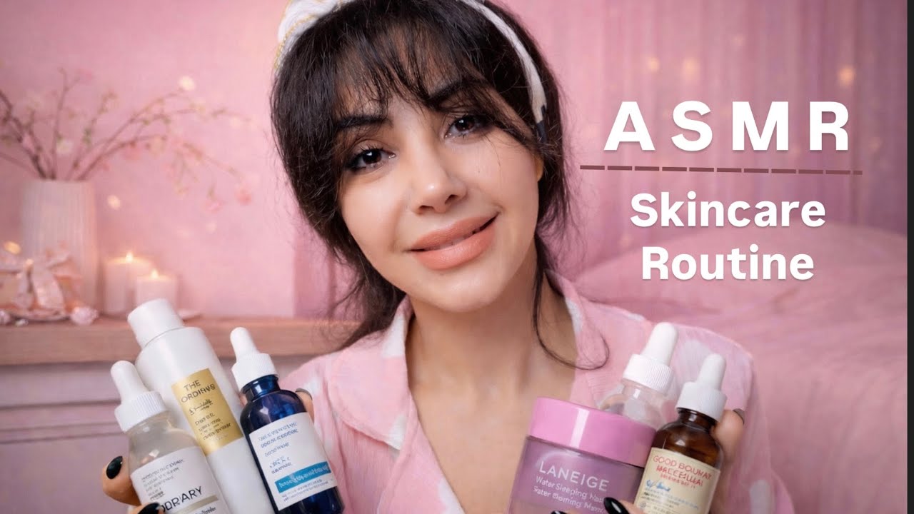 پاکسازی پوست و آرامش قبل خواب🌙 | ASMR Night Skincare Routine