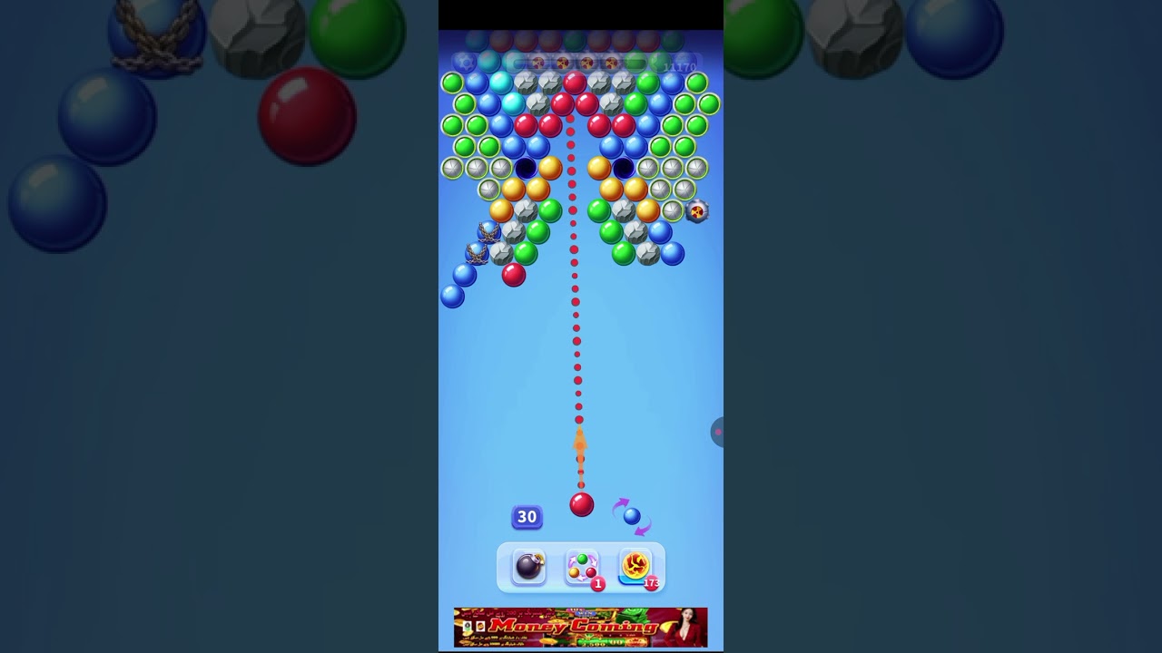 Bubble shooter game is win level 12