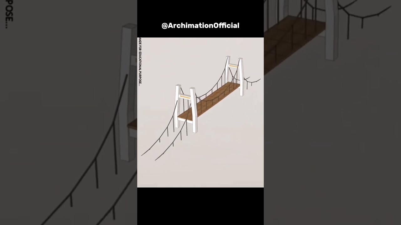Why This Bridge Hangs by Cables (and Doesn&rsquo;t Collapse!) 😲 #bridgeengineering #3danimation