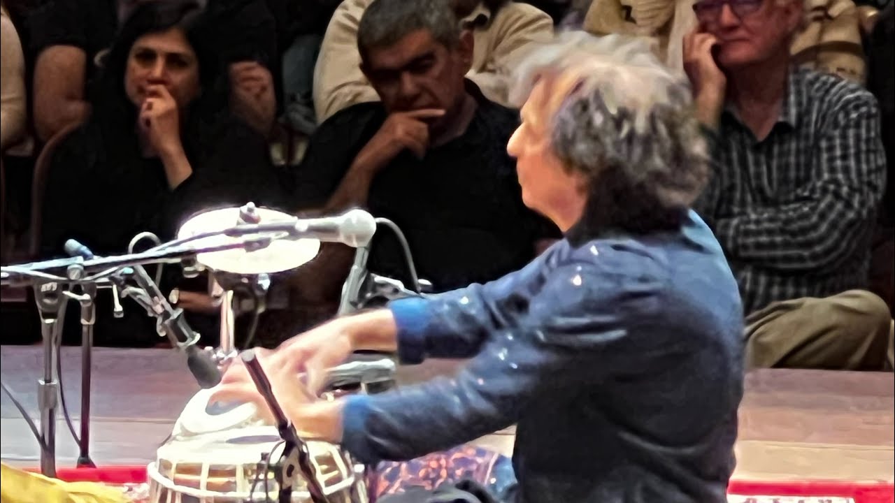 The incredible ustad Zakir Hussain at the Shakti concert in San Francisco