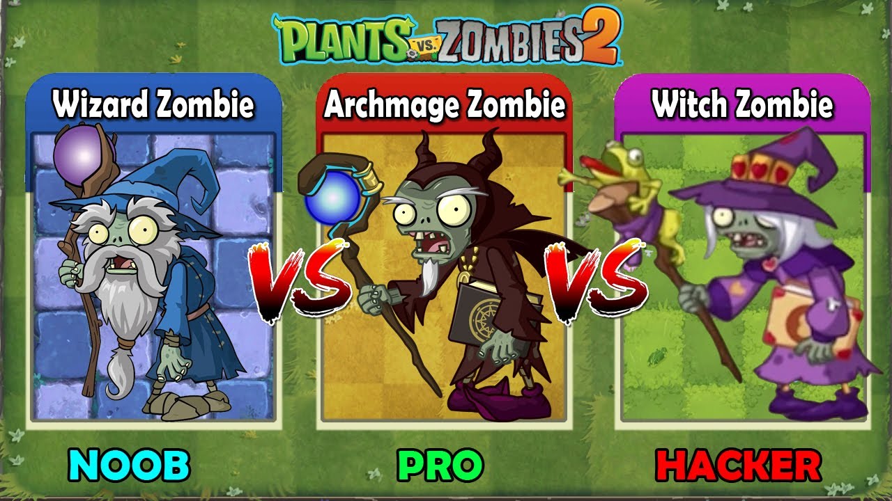 PVZ 2 - Wizard Zombie Vs Archmage Zombie Vs Witch Zombie Level 5 - Who Will Win?