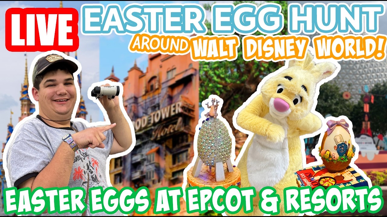 🔴Live: Easter Egg Hunt Around Disney World! - Eggs at EPCOT & Resorts - Disney World Livestream