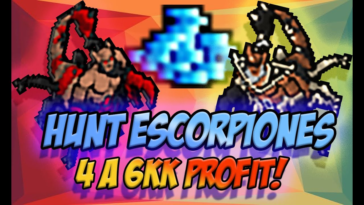 TIBIA HUNT DUO ED EK ESCORPIONES ISSAVI! DE 4 A 6KK PROFIT EN 2H!