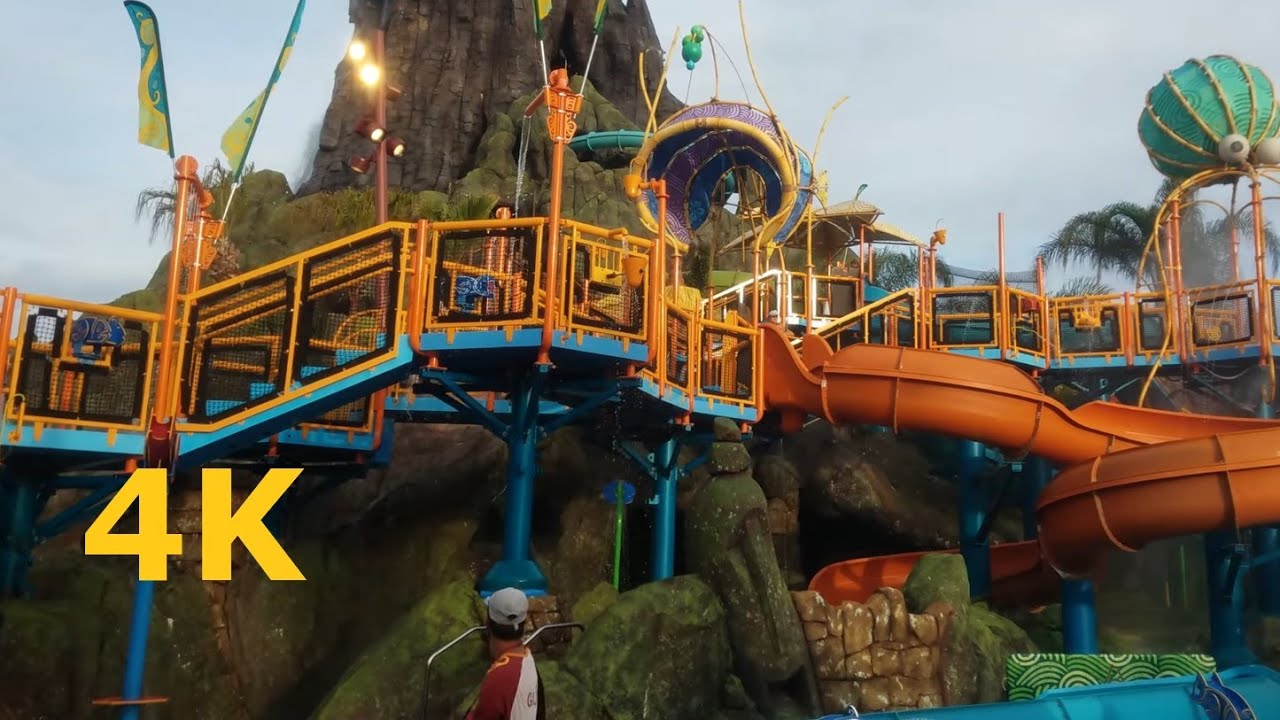 Volcano Bay Kid Area Full Walkthrough Tot Tiki Reef & Runamukka Orlando Florida July 24, 2017