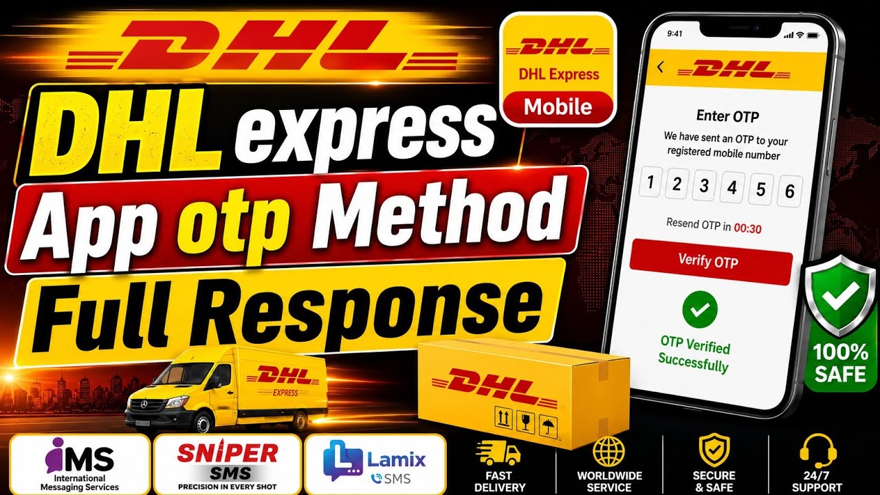DHL Express App Otp Method 🔥 | Full Response 😱 | Ap Otp Work
