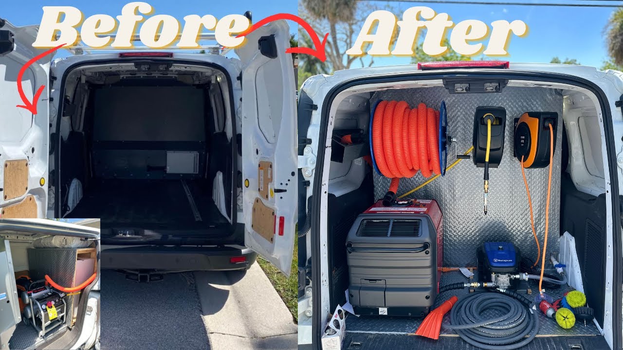 How I Build My Professional Mobile Detailing Set up | Ford Transit Connect XLT