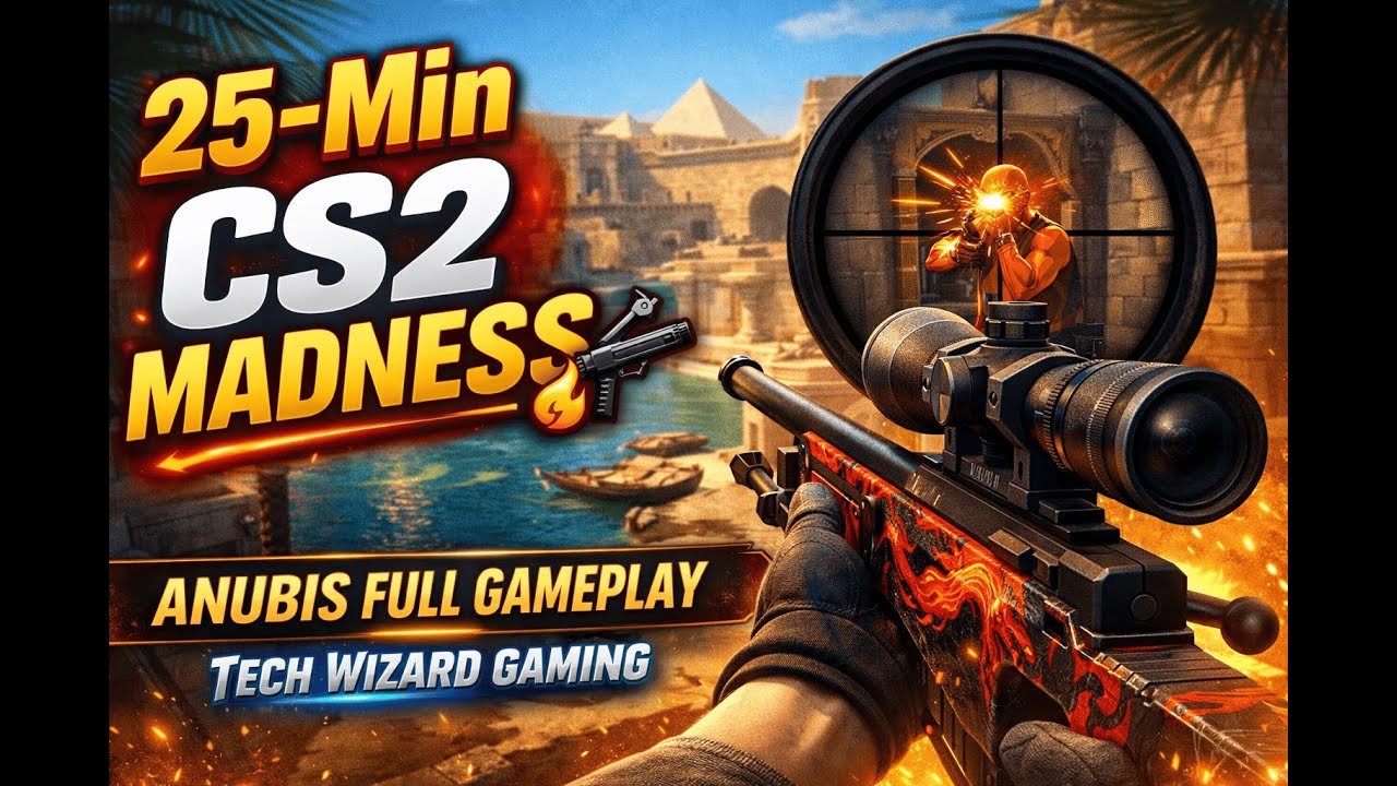 CS2 | ANUBIS 25-Min Full Gameplay 🔥 | Tech Wizard Gaming