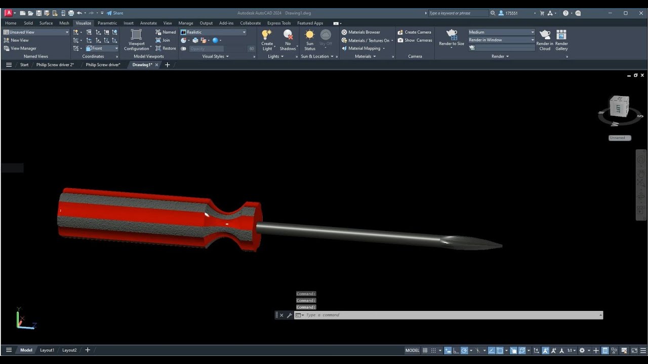 How To Design a Phillips Screwdriver in Autocad