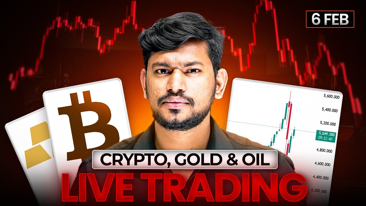 Live Trading : Crypto and Gold  | 06 FEB  - IITian Trader #cryptotrading
