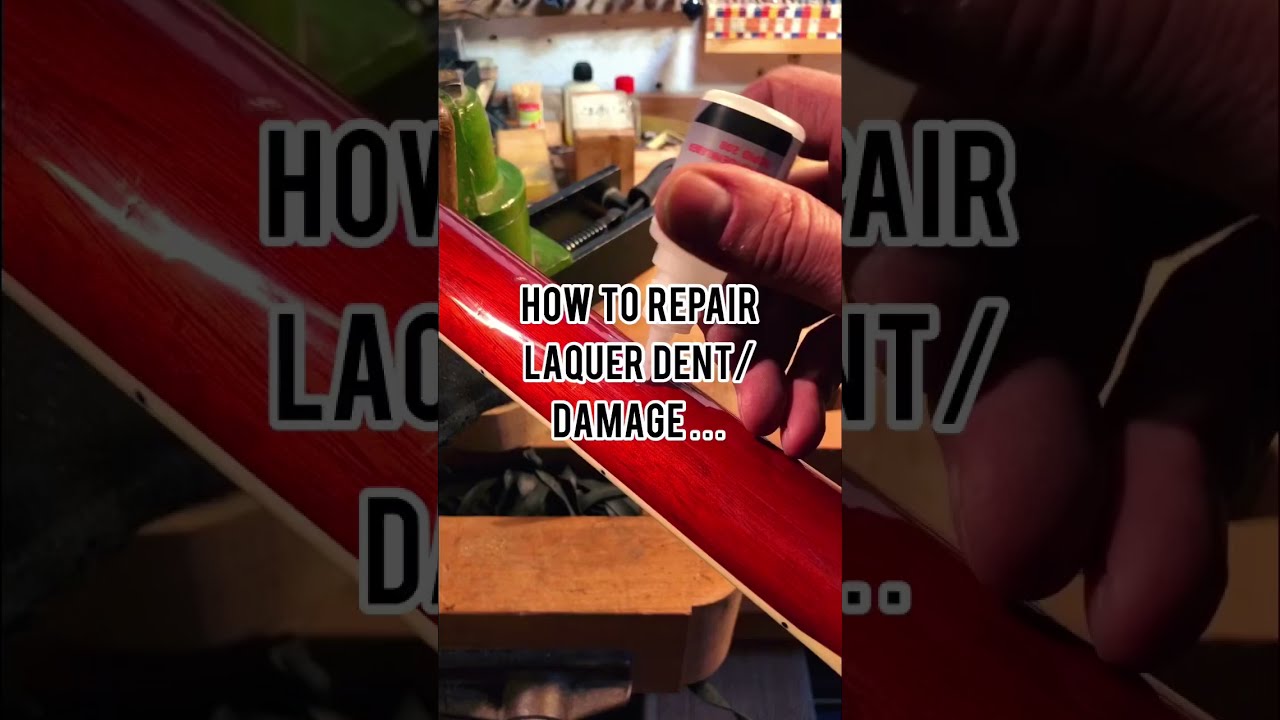 How to repair a lacquer Damage/ Dent/ Chip in GuitarNeck #shorts #guitar #skills #craft #luthier
